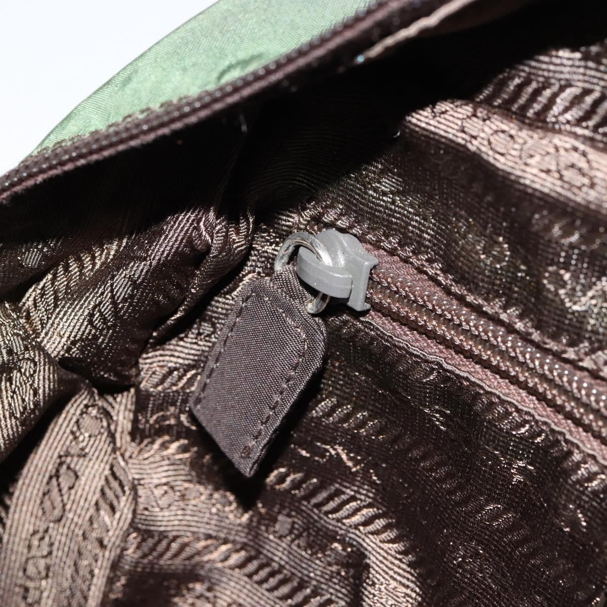 Prada PRADA Hand Bag Nylon Green Authentic 153060