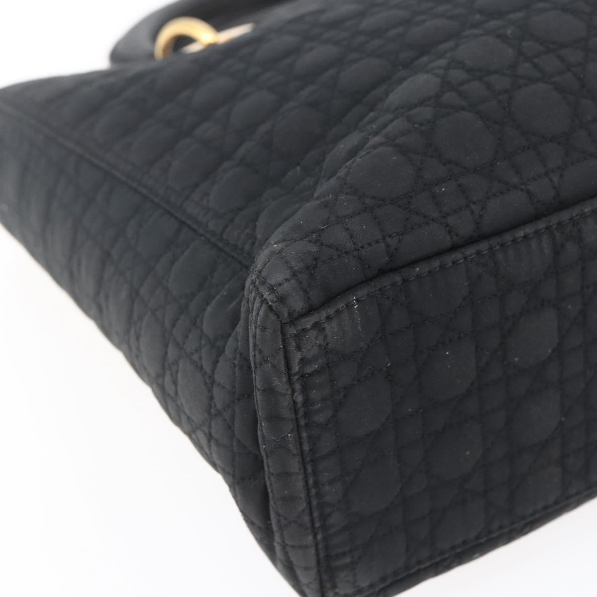 Dior Christian Dior Canage Hand Bag Black Gold Authentic 149311