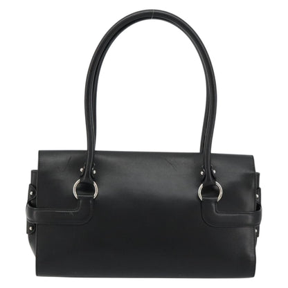 Salvatore Ferragamo Salvatore Ferragamo Gancini Hand Bag Leather Black Silver Authentic 180592