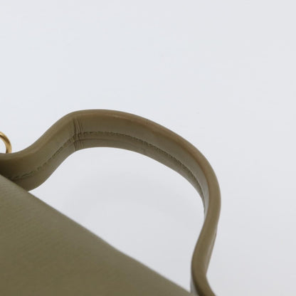 Gucci GUCCI Hand Bag Leather Green Gold Authentic YKZ715