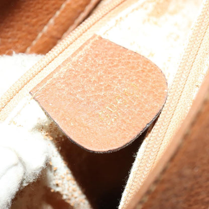 Gucci GUCCI Bamboo Hand Bag Leather Brown Gold Authentic ep9697