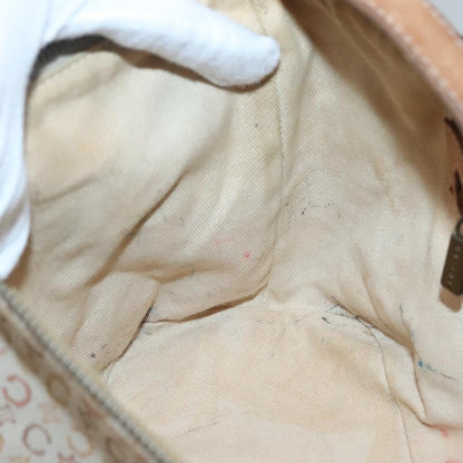 Celine CELINE C Macadam Canvas Shoulder Bag Beige Authentic bs28954