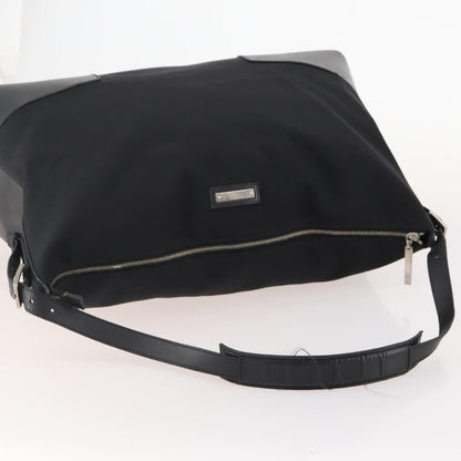 Gucci GUCCI Shoulder Bag Canvas Black Silver Authentic BA11545