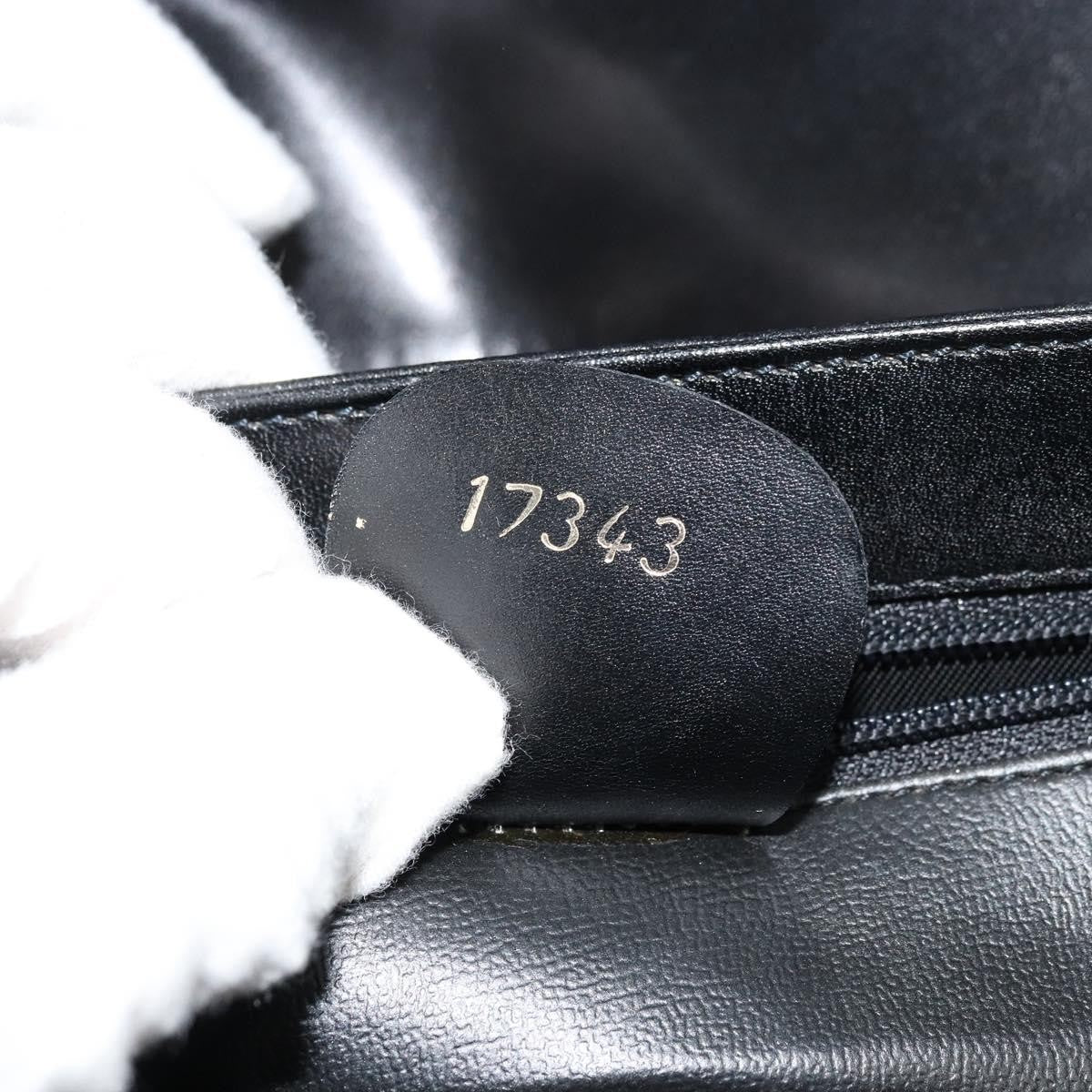 Gucci GUCCI Shoulder Bag Leather Black Gold Authentic 177992