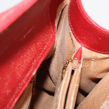 Gucci GUCCI Bamboo Hand Bag Leather Red Gold 002 0260 2615 Authentic ep12137