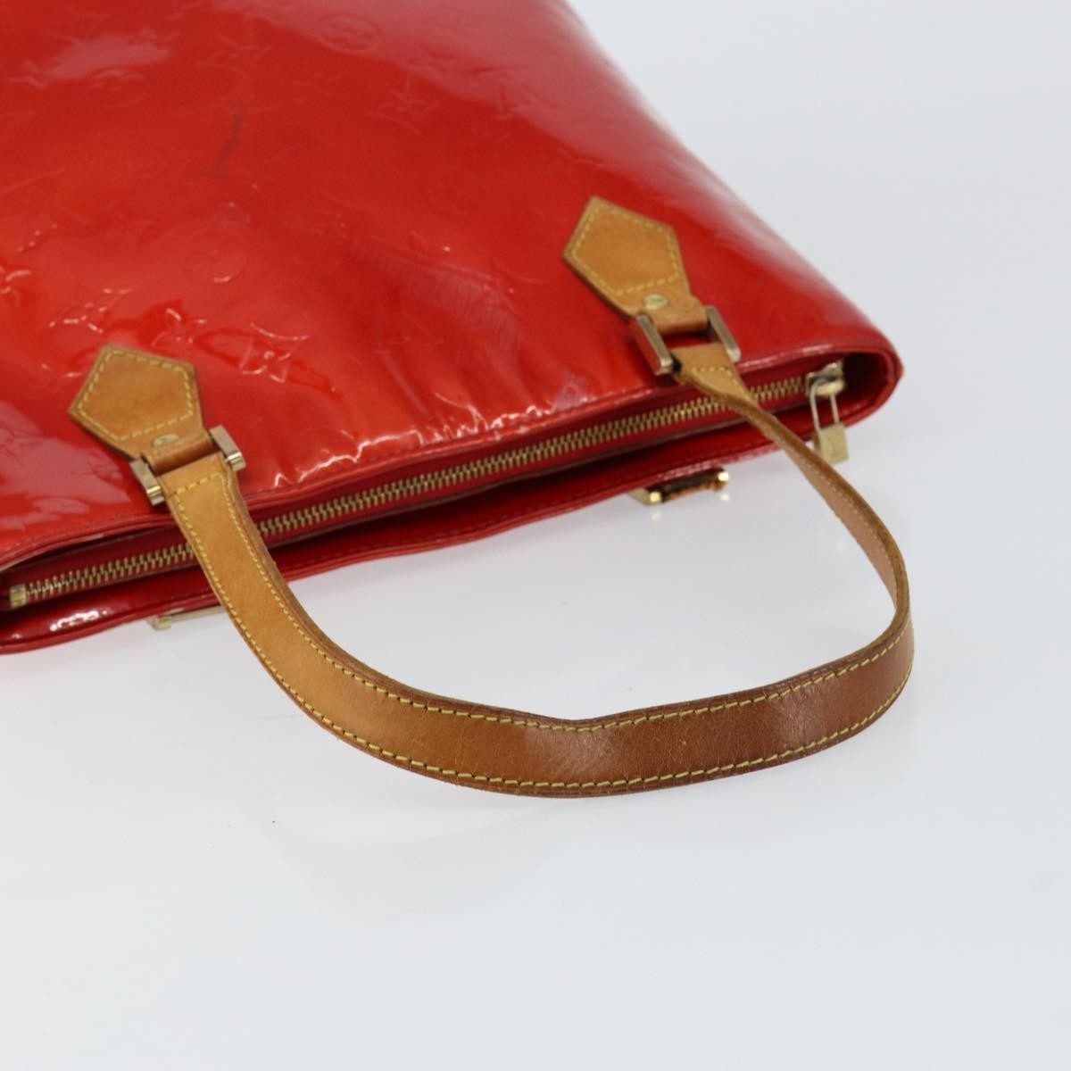 Louis Vuitton LOUIS VUITTON Monogram Vernis Houston Hand Bag Rouge M91092 LV Authentic bs30835