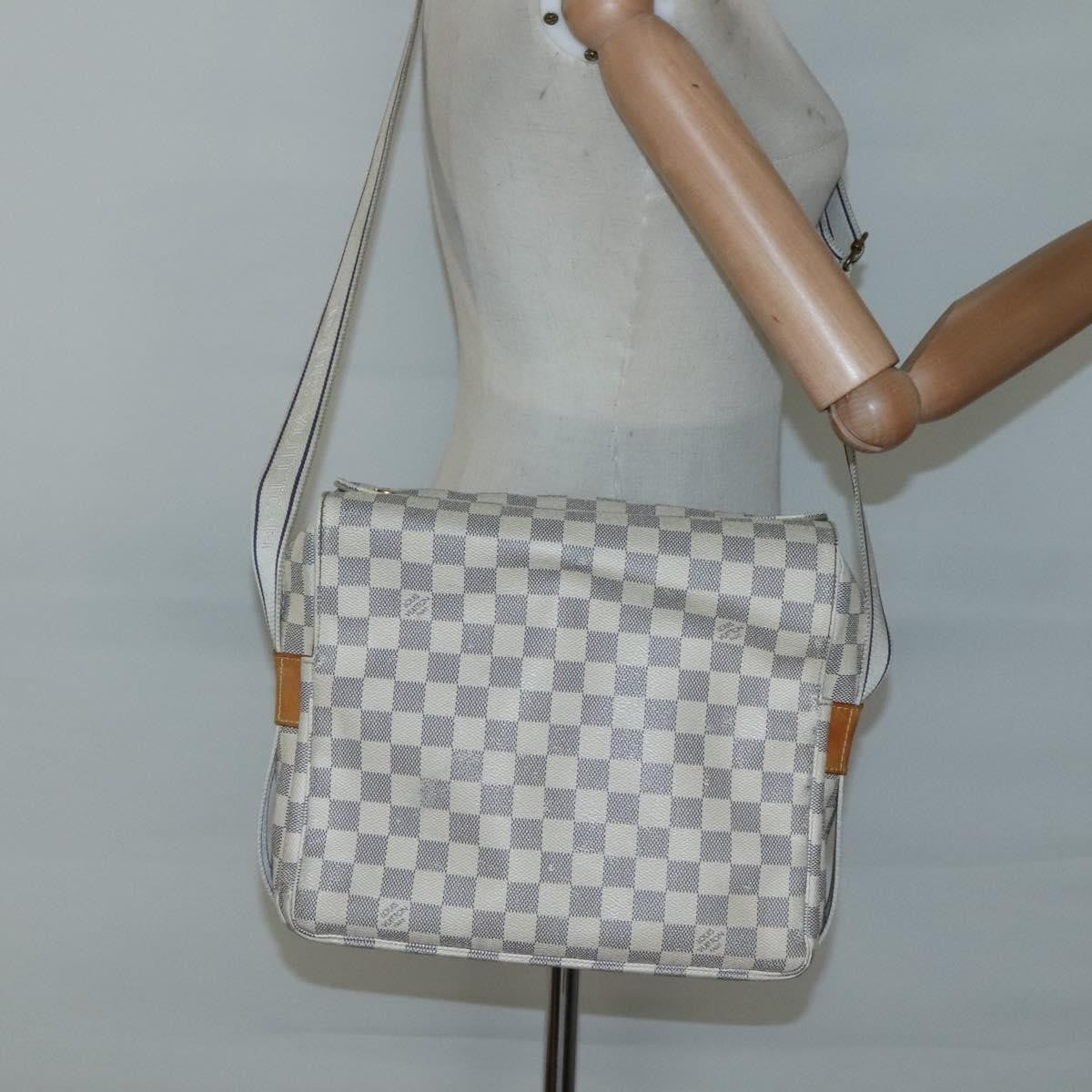 Louis Vuitton LOUIS VUITTON Damier Azur Naviglio Shoulder Bag N51189 LV Authentic 128957
