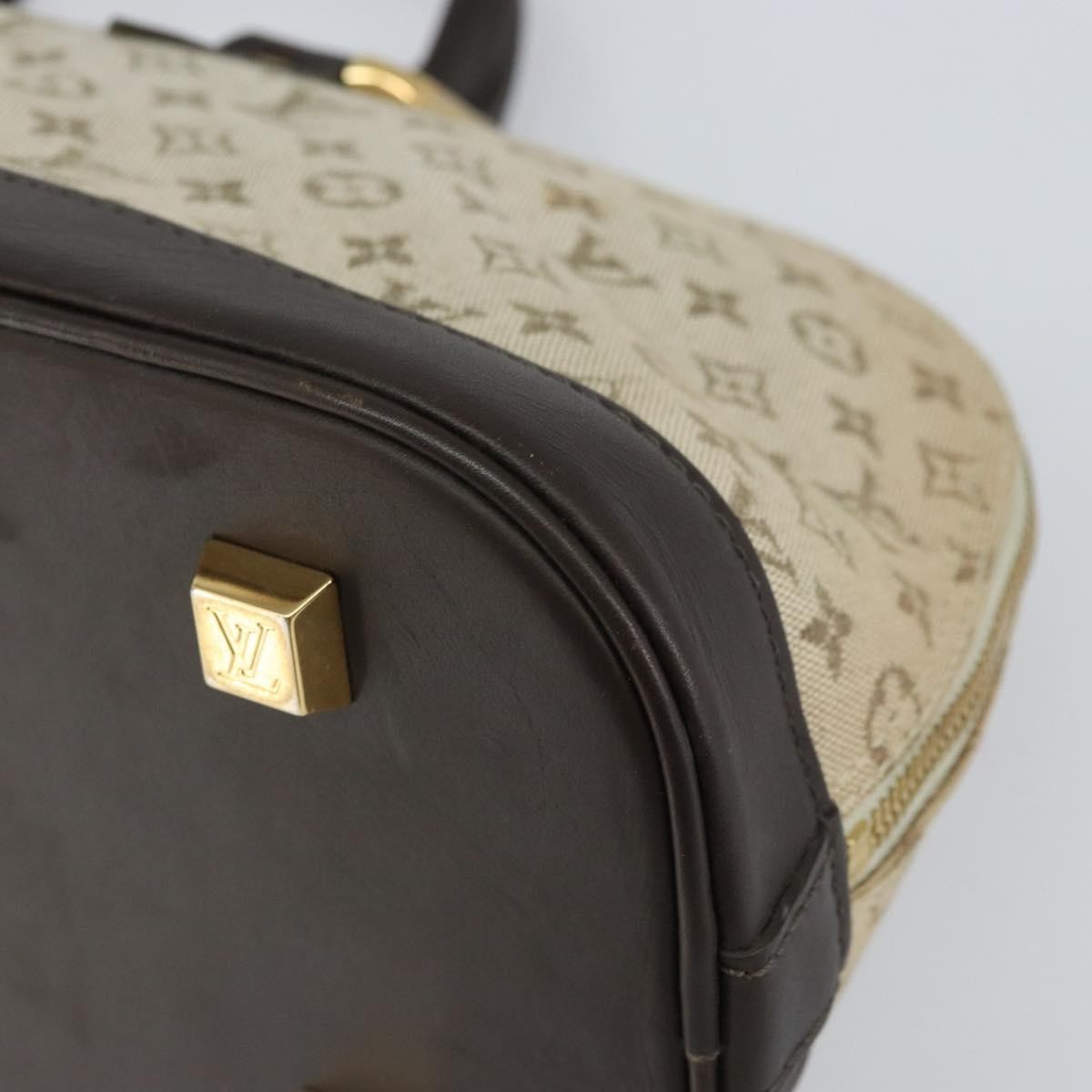 Louis Vuitton LOUIS VUITTON Monogram Mini Alma Ron Hand Bag Khaki M92206 LV Authentic 158341