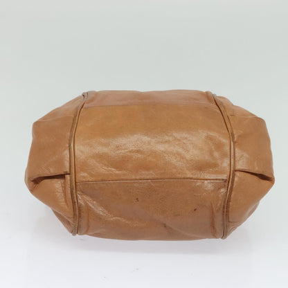Chloé Chloé Chloe Hand Bag Leather 2way Brown Gold Authentic BA590