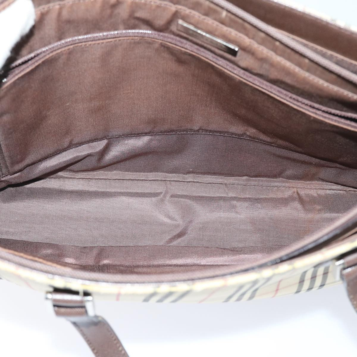 Burberry BURBERRY Nova Check Tote Bag Canvas Beige Authentic 56398