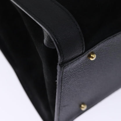Gucci GUCCI Bamboo Tote Bag Suede Black 002 1186 0259 Authentic 75677