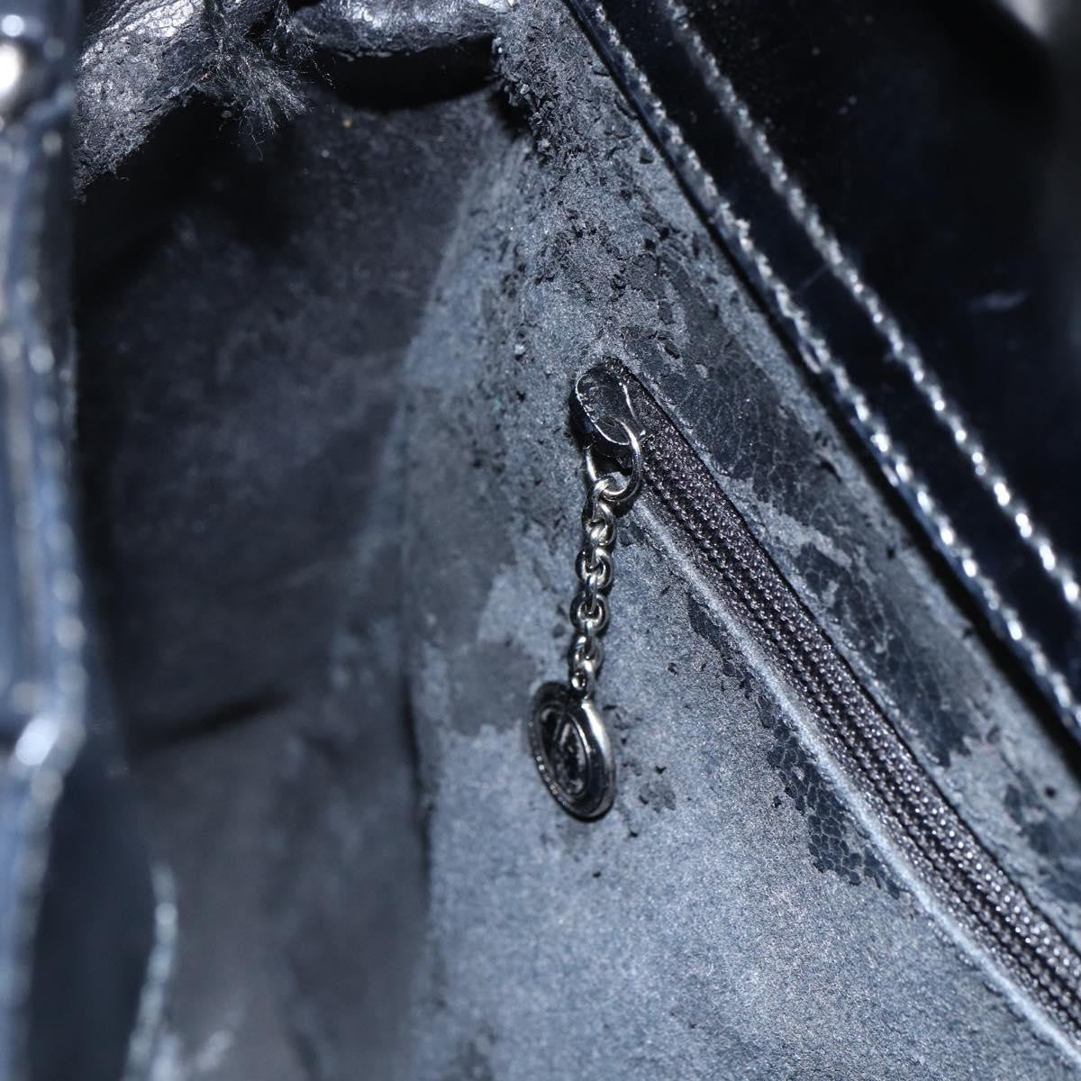 Gucci GUCCI Hand Bag Patent leather Black Silver 000 1013 0504 Authentic ka2334