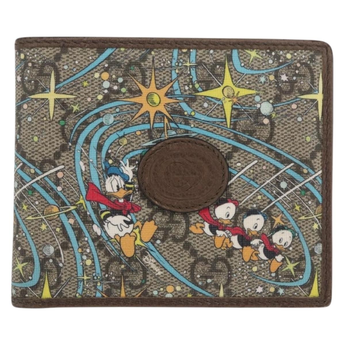 Gucci GUCCI Disney Collaboration Donald GG Supreme Wallet PVC 647937 Authentic YKZ1064M Bag