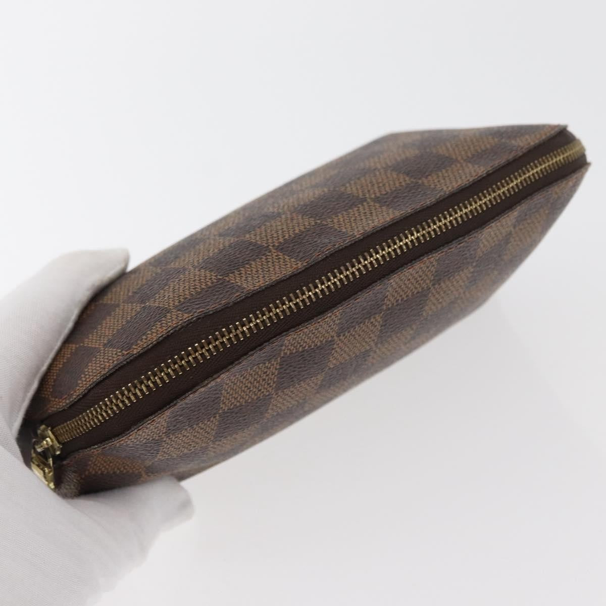 Louis Vuitton LOUIS VUITTON Damier Ebene Pochette Cosmetic PM Pouch N47516 LV Authentic 178952 Bag
