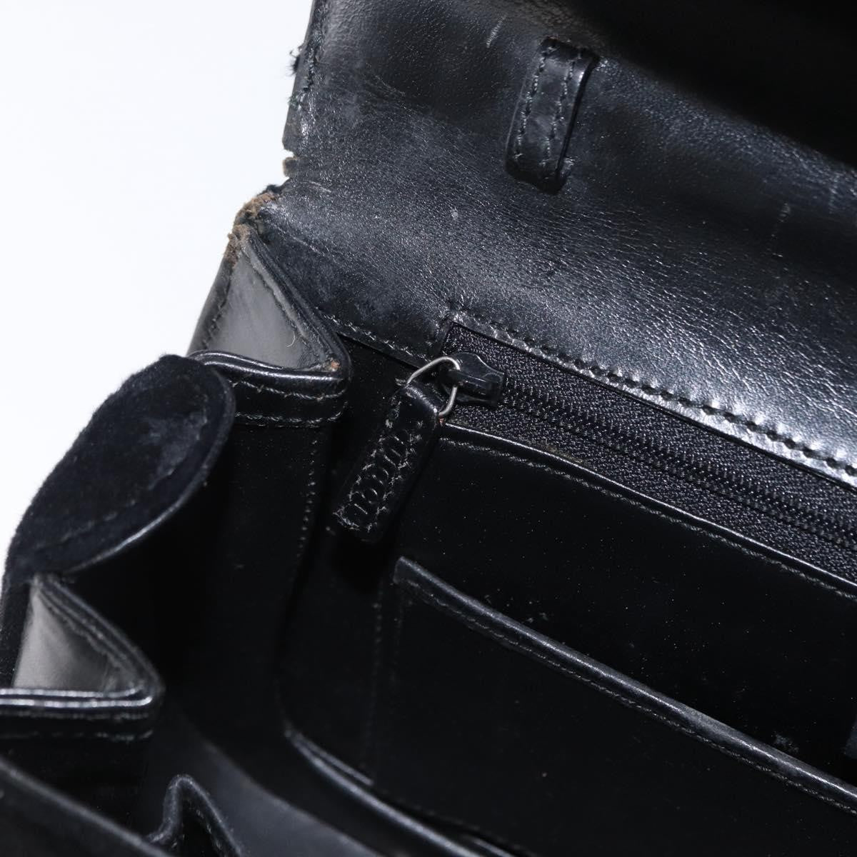 Gucci GUCCI Hand Bag Suede Black Authentic 153123