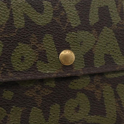 Louis Vuitton LOUIS VUITTON Graffiti Porte Monnaie Credit Wallet Khaki M92188 Authentic ARZ914 Bag