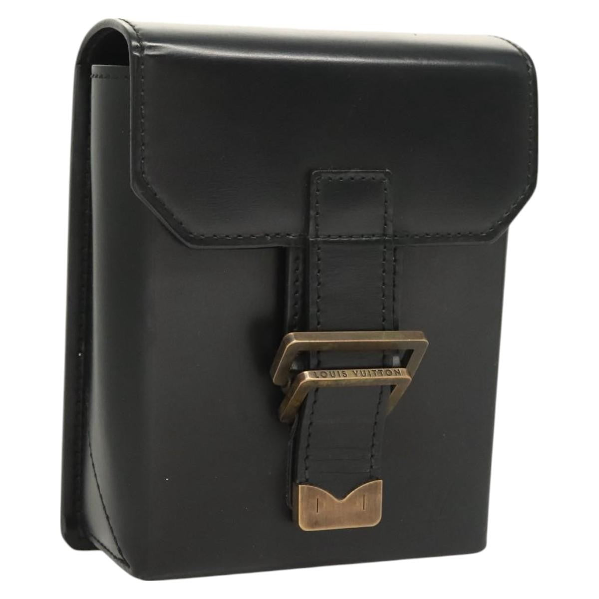 Louis Vuitton LOUIS VUITTON Pister Shoulder Bag Leather Black M92222 LV Authentic bs26496