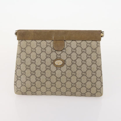 Gucci GUCCI GG Supreme Shoulder Bag Leather 2 Set Brown Authentic bs34006