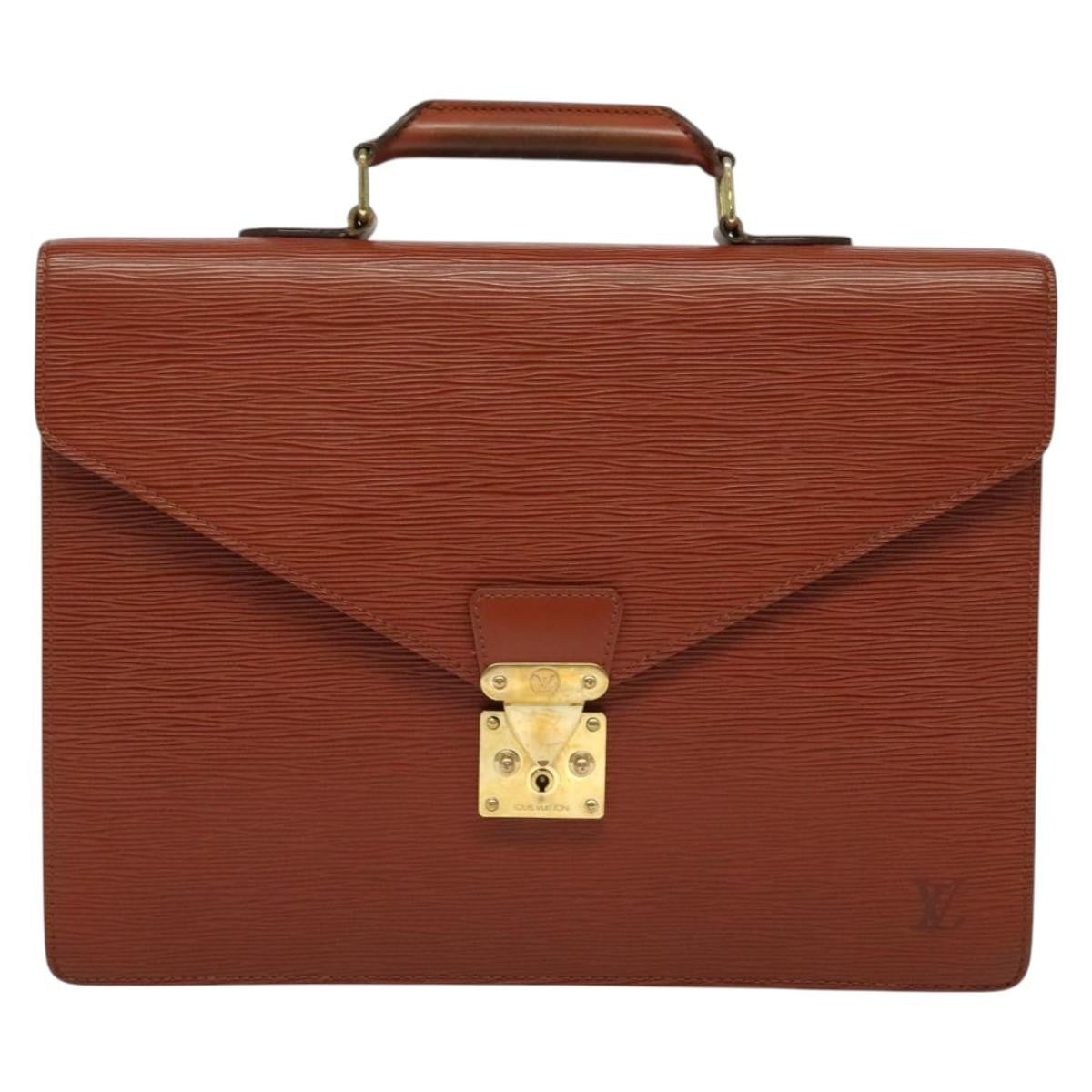 Louis Vuitton LOUIS VUITTON Epi Serviette Conseiller Briefcase Brown M54423 LV Authentic BA4610 Bag