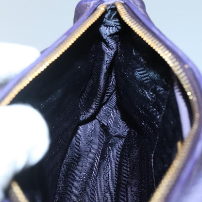 Prada PRADA Shoulder Bag Nylon Purple Gold Authentic 130933