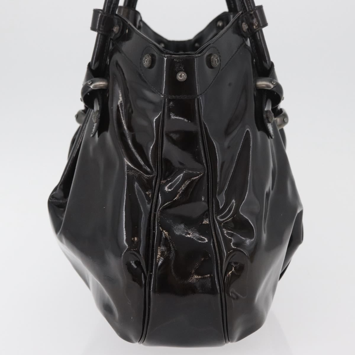 Salvatore Ferragamo Salvatore Ferragamo Gancini Hand Bag Patent leather Dark Brown Authentic bs35239