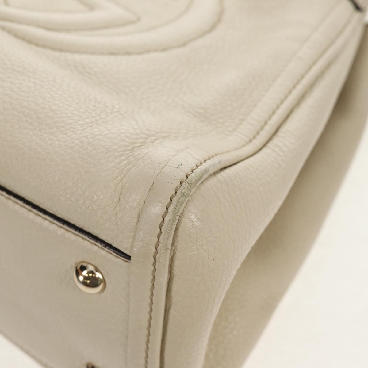 Gucci GUCCI Soho Shoulder Bag Leather 2way White Authentic ki5995