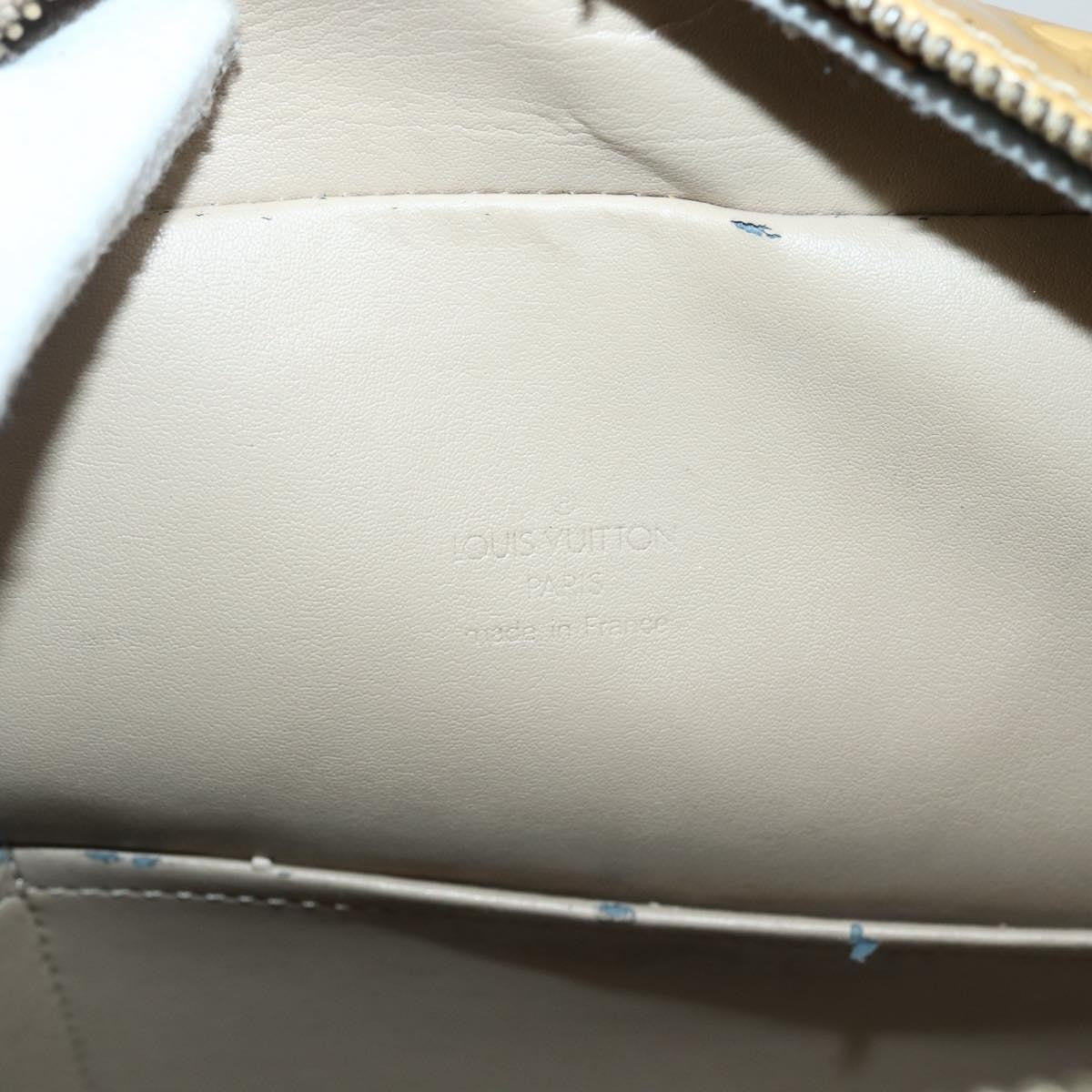 Louis Vuitton LOUIS VUITTON Monogram Vernis Tompkins Square Hand Bag Beige M91149 Authentic hk3021