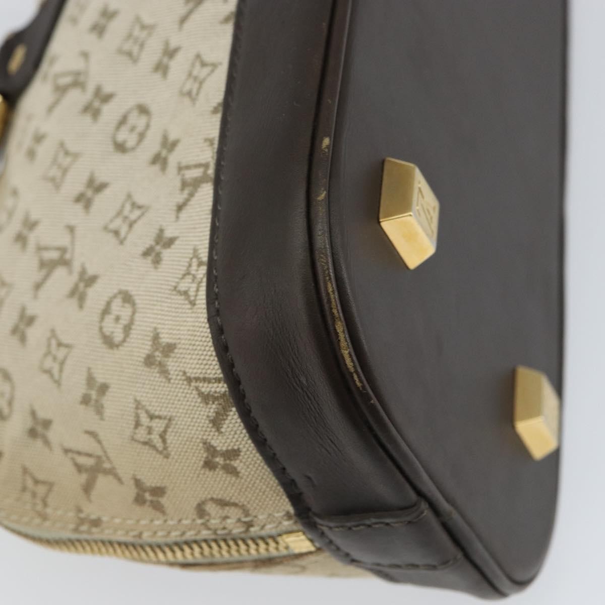 Louis Vuitton LOUIS VUITTON Monogram Mini Alma Ron Hand Bag Khaki M92206 LV Authentic 158341