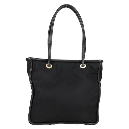 Celine CELINE Tote Bag Nylon Black Gold Authentic 136206