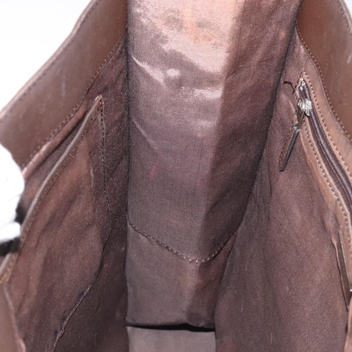Burberry BURBERRY Nova Check Tote Bag Canvas Beige Silver Authentic 118228
