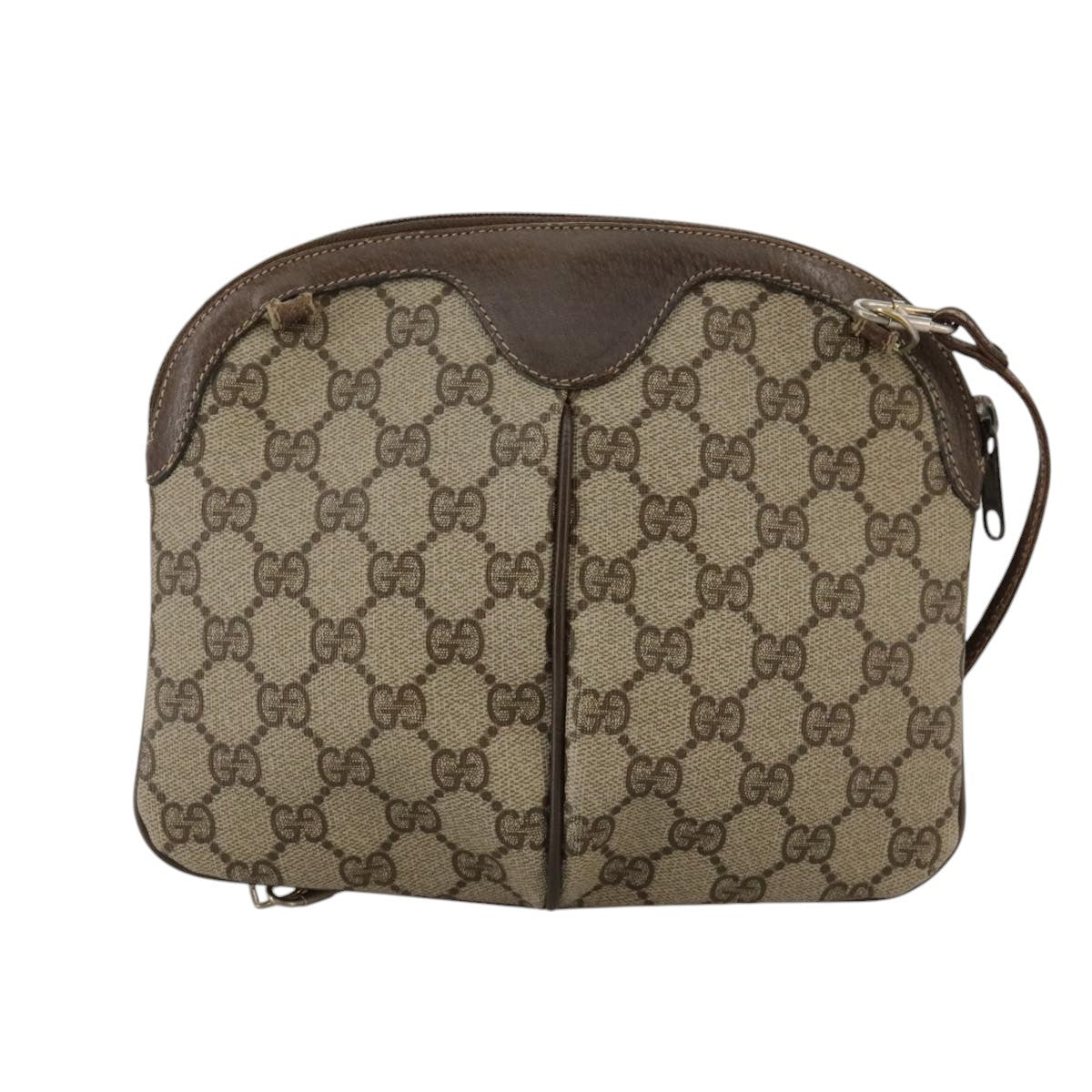 Gucci GUCCI GG Supreme Web Sherry Line Shoulder Bag PVC Beige 904 02 047 Authentic 111359