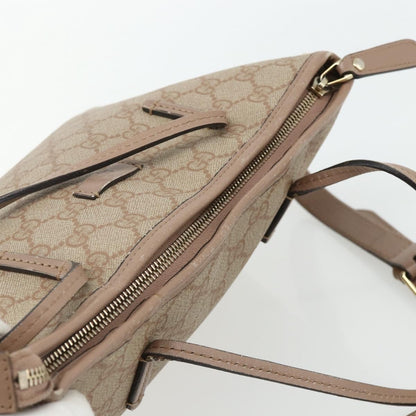Gucci GUCCI GG Supreme Tote Bag PVC 2way Beige Gold 353440 Authentic 178185