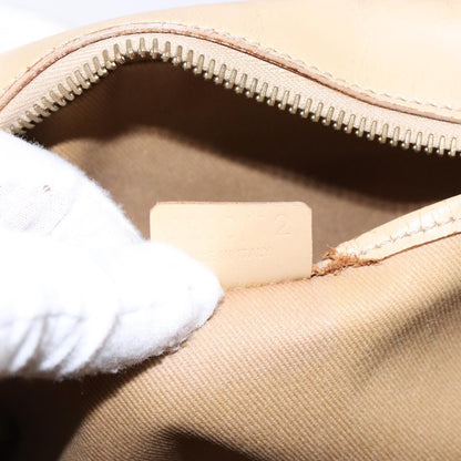Celine CELINE Hand Bag Leather Beige Gold Authentic bs28305