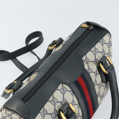 Gucci GUCCI GG Supreme Sherry Line Bag PVC 2way Navy Red gold 002 39 0069 Authentic ep12291