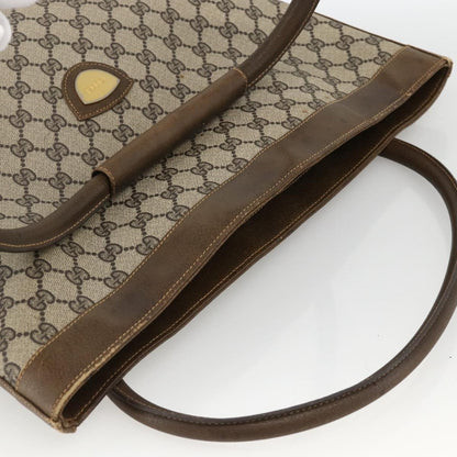 Gucci GUCCI GG Supreme Shoulder Bag PVC Beige Gold Authentic bs34284
