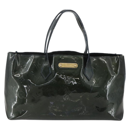 Louis Vuitton LOUIS VUITTON Monogram Vernis Wilshire PM Bag Blue Galatic M93646 LV Authentic 163318