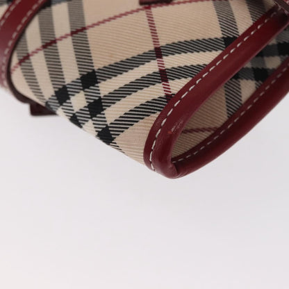 Burberry BURBERRY Nova Check Blue Label Waist Bag Canvas 2way Beige Silver Authentic 169117