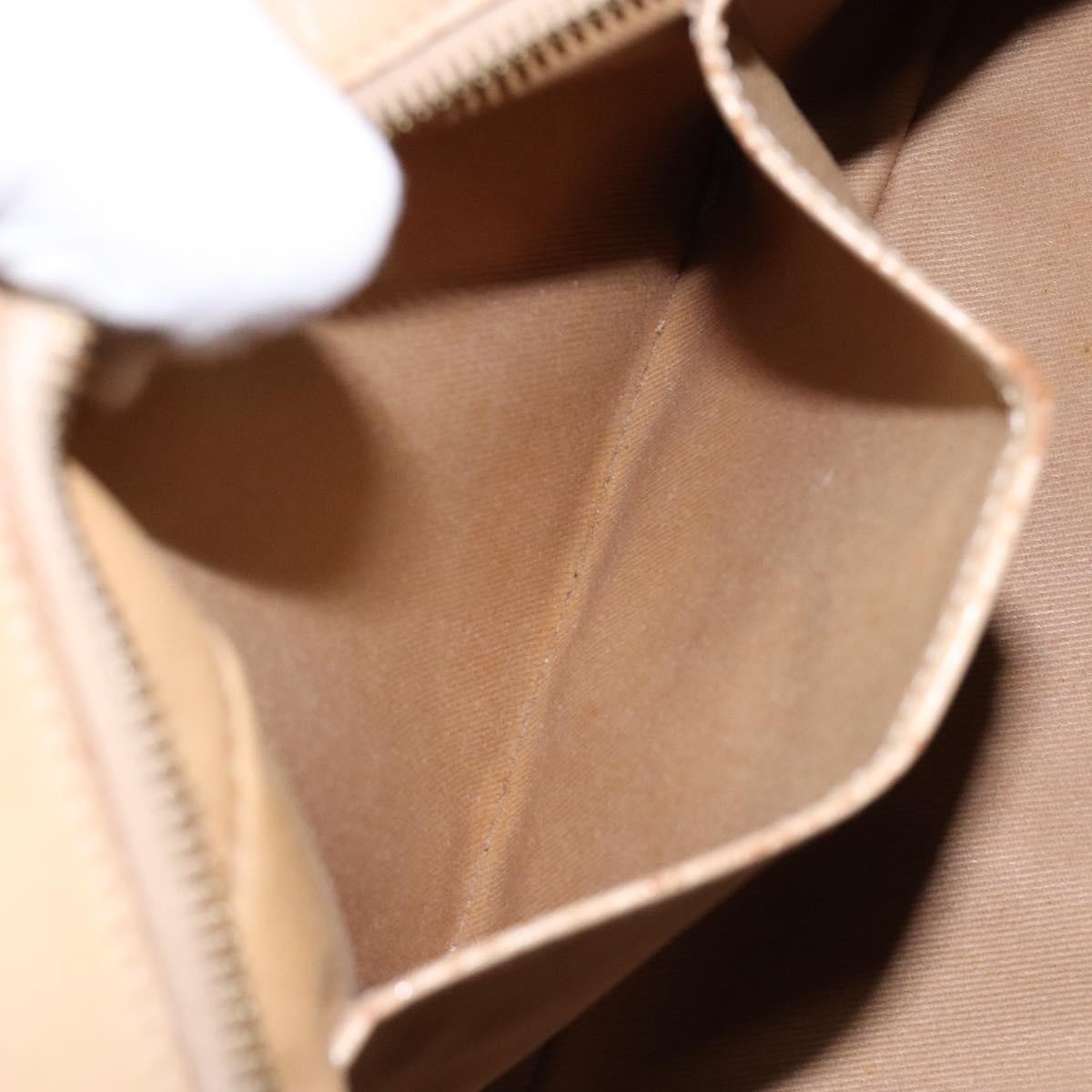 Celine CELINE Hand Bag Leather Beige Gold Authentic bs28305
