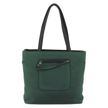 Prada PRADA Tote Bag Nylon Green Silver Authentic 155085
