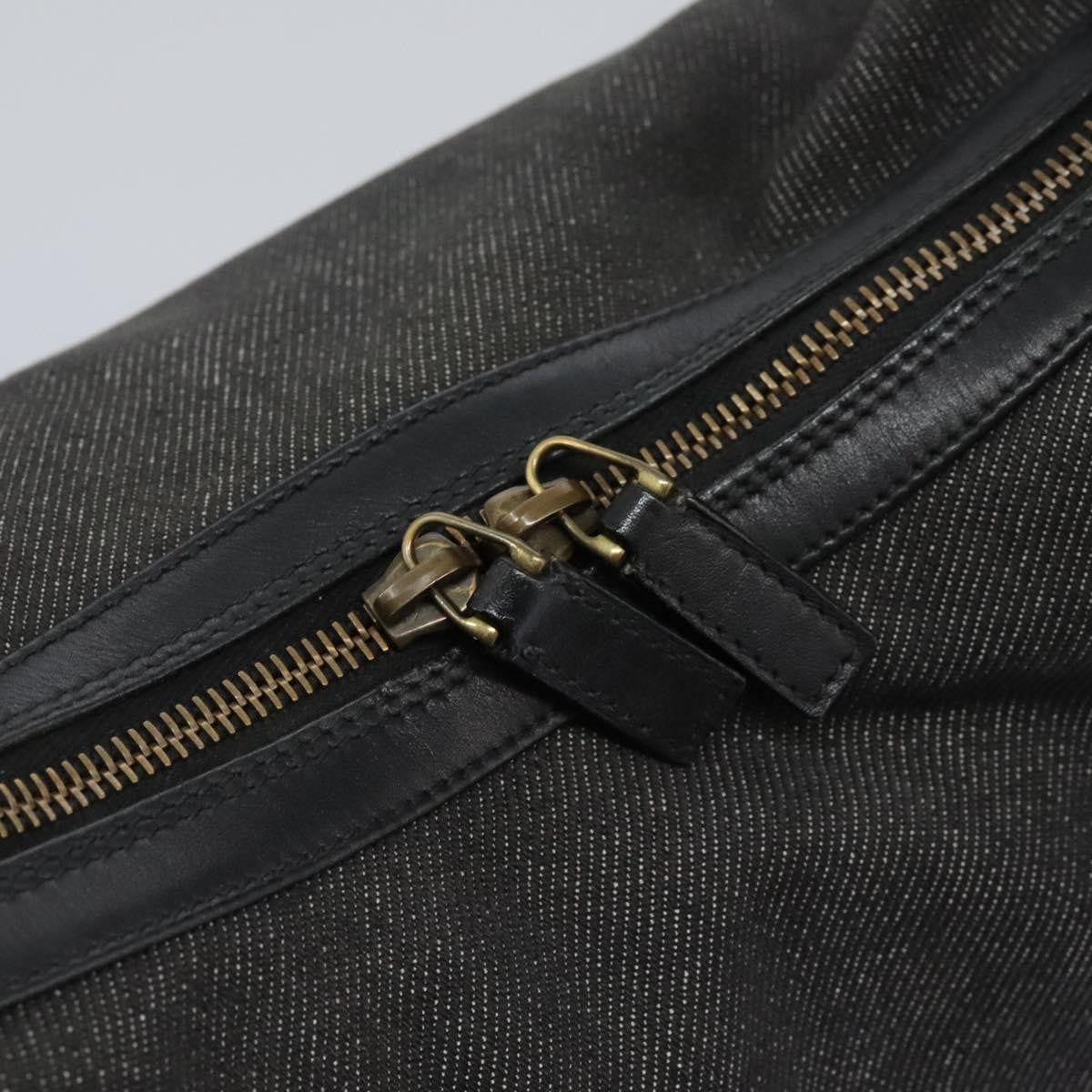 Gucci GUCCI Web Sherry Line Shoulder Bag Denim Black Red Green 73884 Authentic am8160