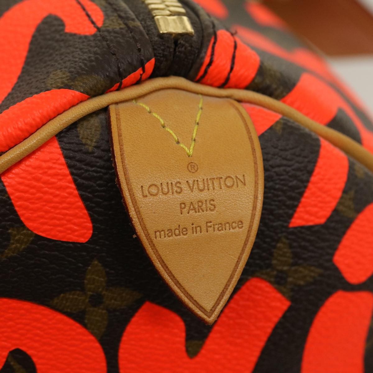 Louis Vuitton LOUIS VUITTON Monogram Graffiti Keepall 50 Boston Bag Orange M93699 Authentic 29908SV