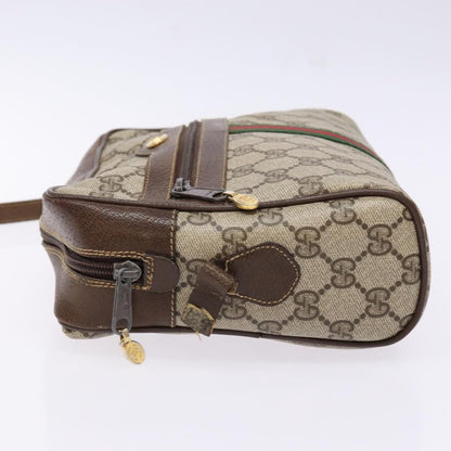 Gucci GUCCI GG Supreme Web Sherry Line Shoulder Bag PVC Beige 001 4071 5 Authentic gh717