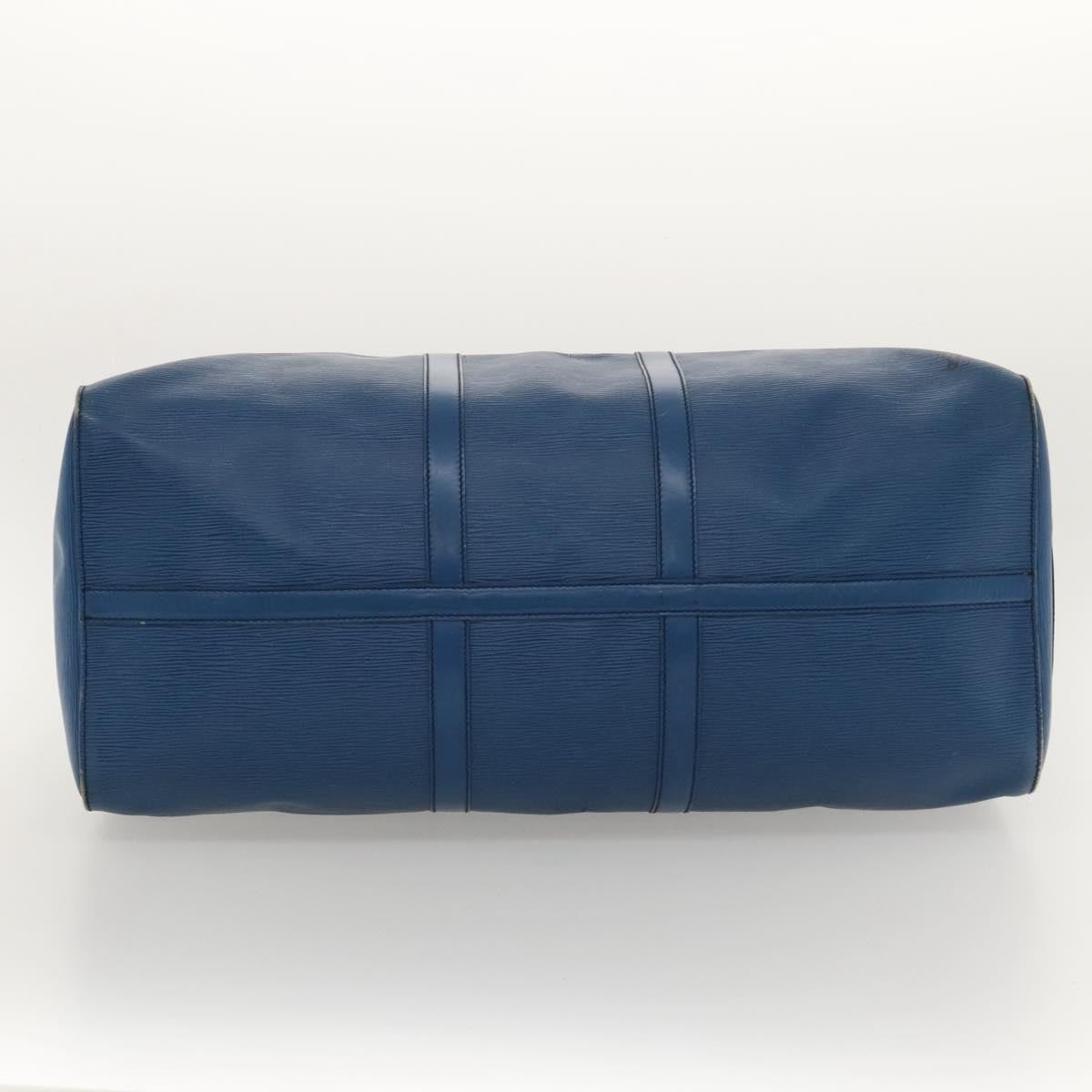 Louis Vuitton LOUIS VUITTON Epi Keepall 55 Boston Bag Toledo Blue M42955 LV Authentic EC290