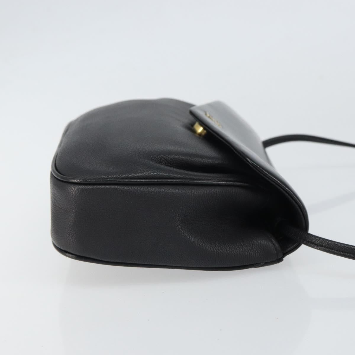 Givenchy GIVENCHY Shoulder Bag Leather Black Gold Authentic bs32977