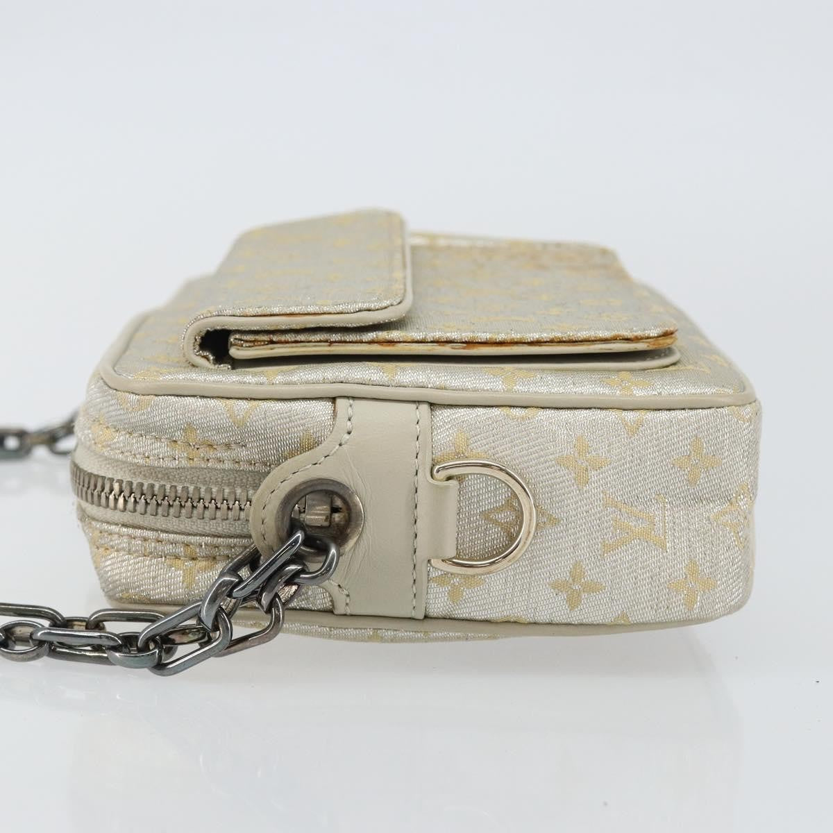 Louis Vuitton LOUIS VUITTON Monogram Shine McKenna Shoulder Bag Gold M92363 LV Authentic hk3048
