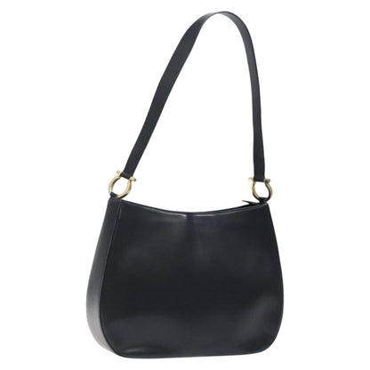 Salvatore Ferragamo Salvatore Ferragamo Shoulder Bag Leather Black Gold Authentic bs25932