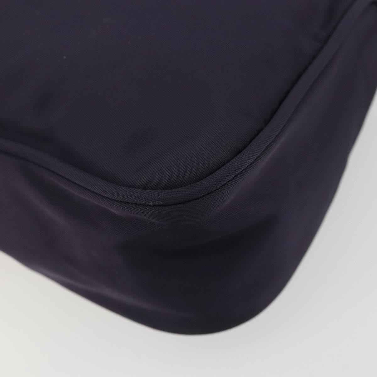 Prada PRADA Pouch Hand Bag Nylon Purple Silver Authentic 175303