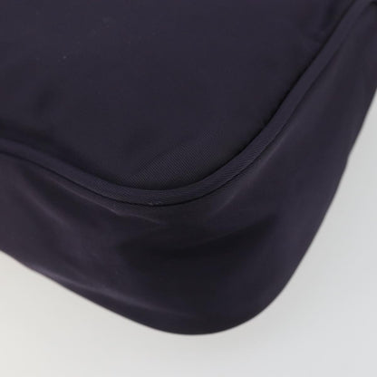 Prada PRADA Pouch Hand Bag Nylon Purple Silver Authentic 175303