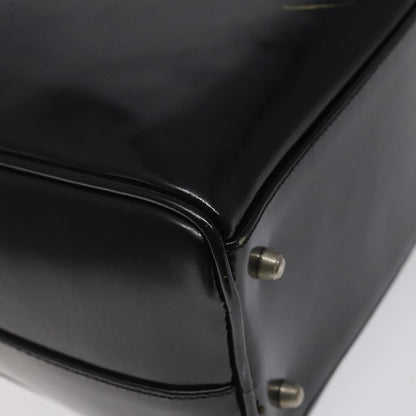 Gucci GUCCI Hand Bag Patent Leather Black Silver 000 1274 0505 Authentic ep8594