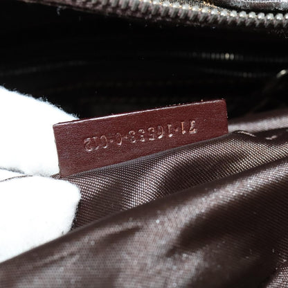 Fendi FENDI Zucca Canvas Hand Bag Black Brown Authentic ar13658